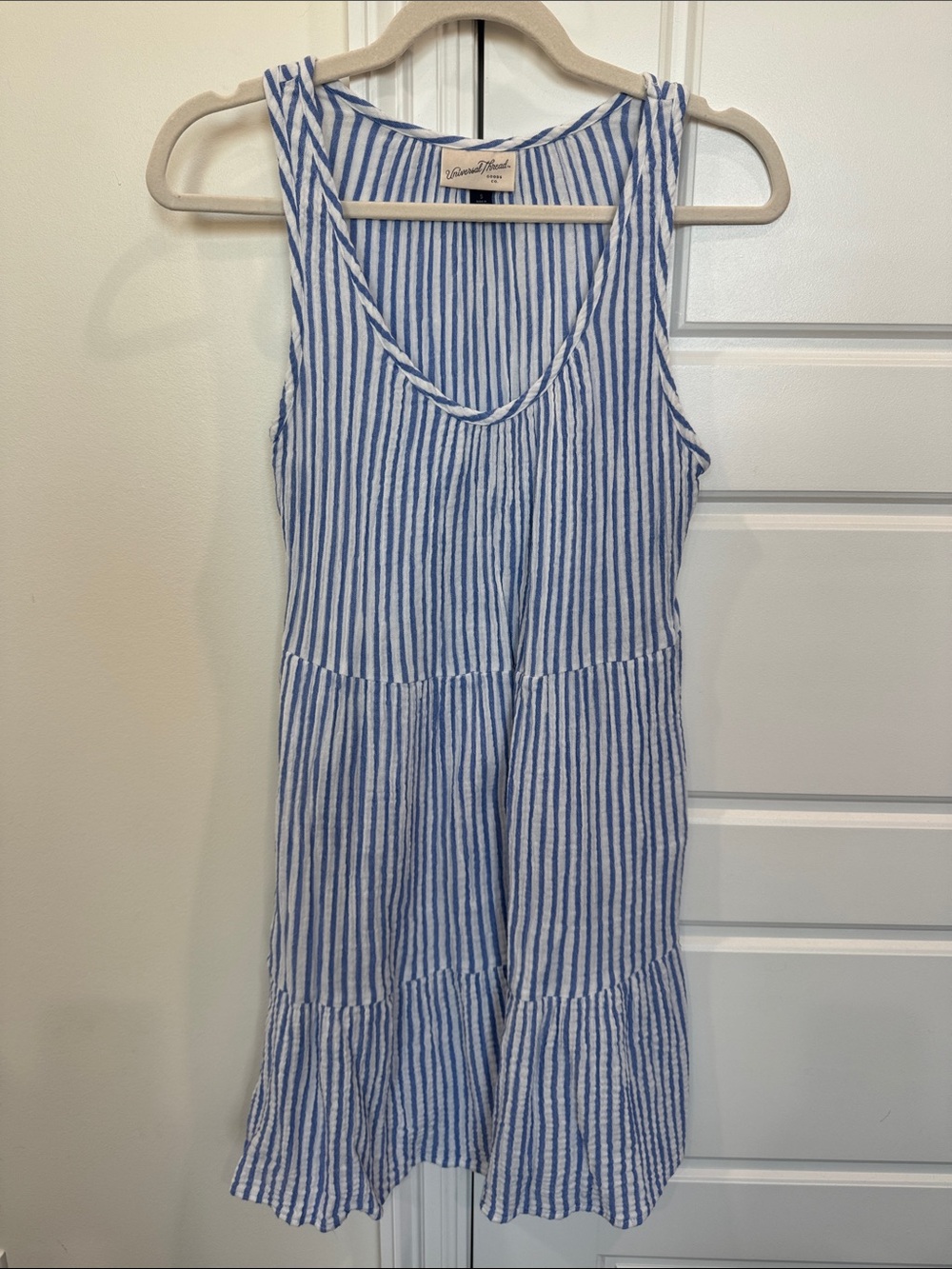 Universal Thread Women’s Lightweight Summer Tank Dress, size Small Blue & White